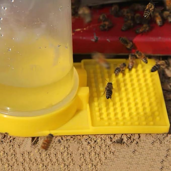 2 Pack Bee Water Feeder Beehive Beekeeping Water Beehive Entrance Feeder Drinking Beekeeping Butterfly Bath Bowl Bee Watering Station for Outdoor Garden Yard Decor