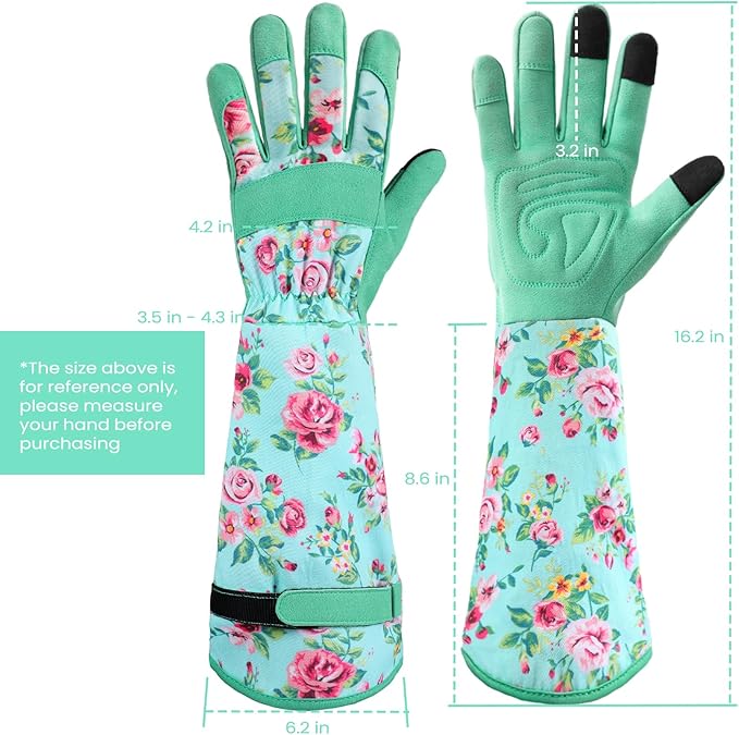 Gardening Gloves for Women Long Sleeve Garden Gloves Ladies Light Protective Gloves for Yard & Outdoor Work