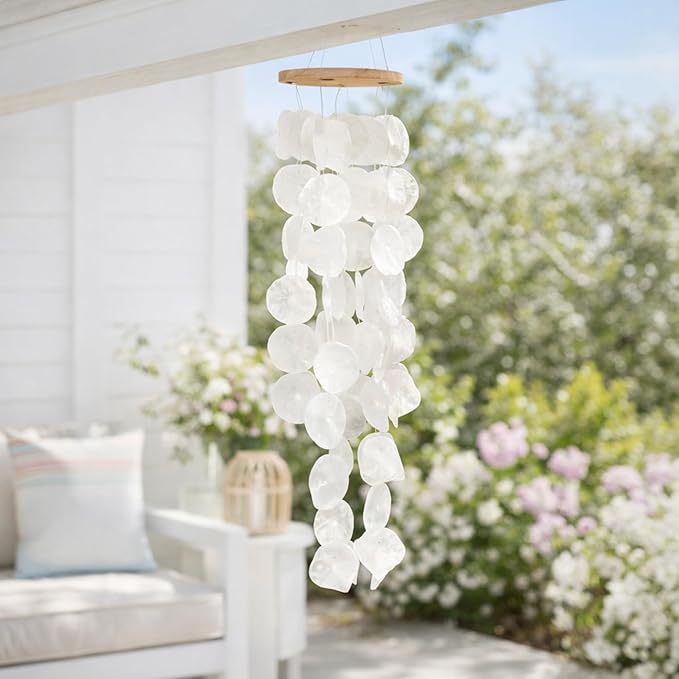 Solange & Frances windchimes for Outside, Gift Ideas for Mom, Gifts for Women Who Have Everything, Natural Wind Chime Home Decor Gifts, Birthday Gifts for Women