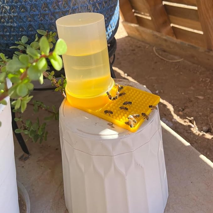 2 Pack Bee Water Feeder Beehive Beekeeping Water Beehive Entrance Feeder Drinking Beekeeping Butterfly Bath Bowl Bee Watering Station for Outdoor Garden Yard Decor