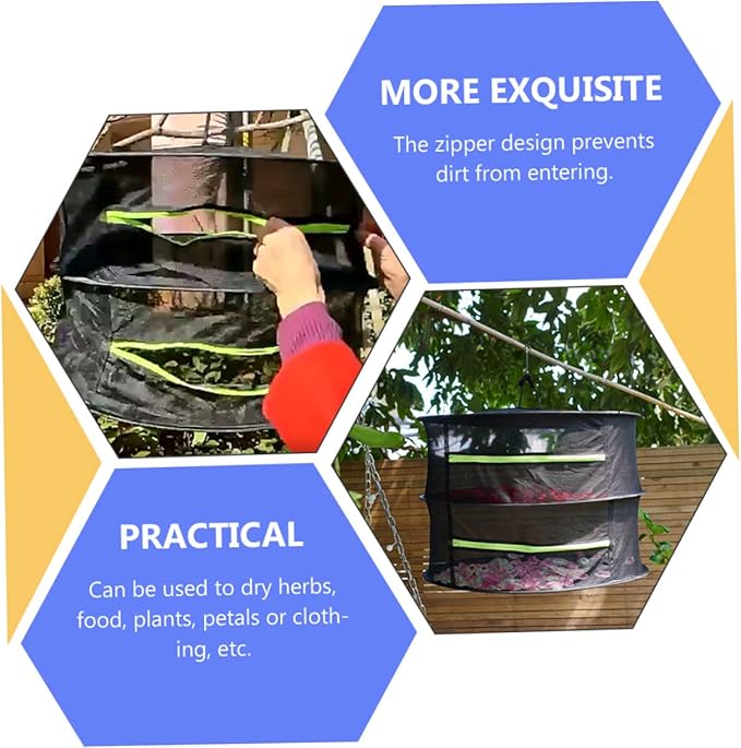 Amosfun Herb Drying Rack Drying Mesh for Garden Plant Breathable Easy to Ventilate