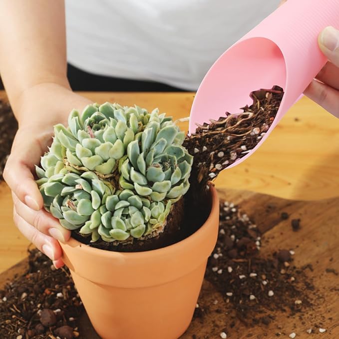 9 Pcs Bonsai Soil Scoops Plastic Garden Shovels Garden Tool, Colorful Mini Potting Scoops for Plant Succulent, Lightweight and Durable Design for Easy Gardening and Transplanting Tasks