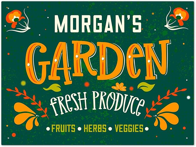 Custom Garden Signs, Personalized Sign for Garden, Ideal for Mom, Mother Or Sign, 18x24 Inches, Rust Free .063 Aluminum, Fade Resistant, Made in USA by Sigo Signs