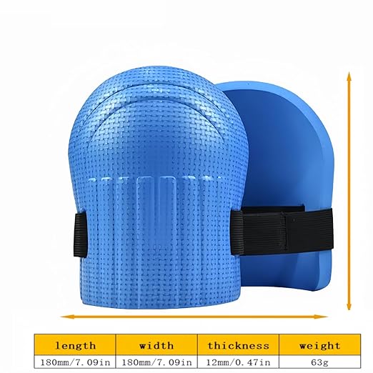 Gardening Knee Pads for Women and Men - Lightweight Waterproof Foam, and Easy Fit Knee Pads for Gardening with Adjustable Hook'n'Loop Straps - Perfect Womens for Work (Blue)