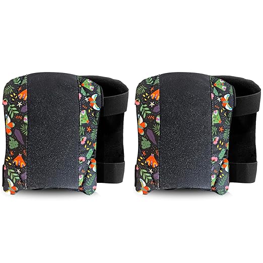 2 Pack Garden Knee Pads for Women, Lightweight Waterproof KneePads for Gardening, Anti Slip Leather Foam Padding Kneeling Pads for Flooring and Carpet Cleaning, House work, Gardening Maintain, Knee Protector, Butterfly