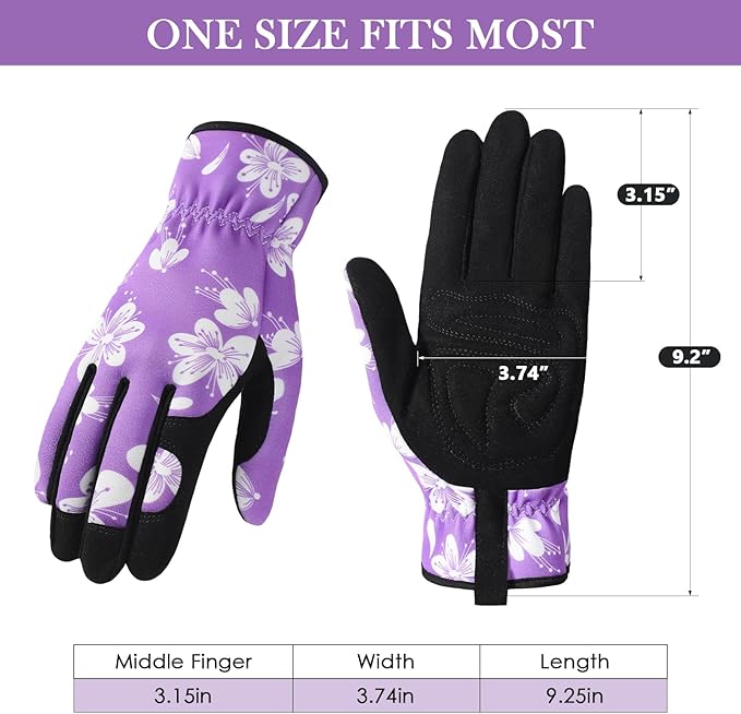 Trifabricy Gardening Gloves for Women, Breathable Leather Garden Gloves with Grip, Thorn-Proof Puncture-Resistant Work Gloves