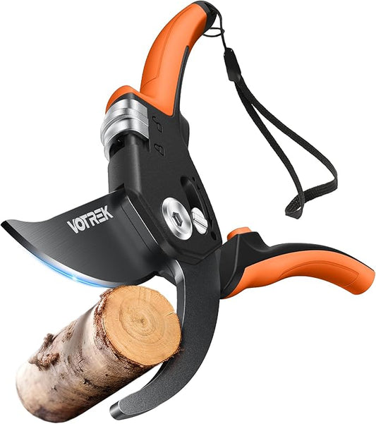 8.5" Pruning Shears for Gardening, 【Unique Stepless Handle Opening】Professional Bypass Garden Clipper, Heavy Duty Plant Pruners for Branch 【SK5 Steel Blades】【Built-in Spring】【All Hand Sizes】
