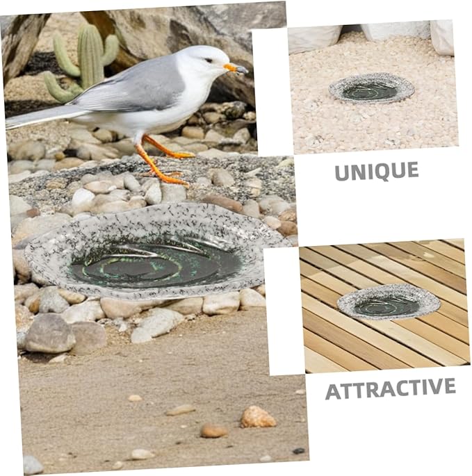 TOYANDONA Outdoor Butterfly Bee Waterer Ceramic Kiln-Transformed Irregular Plate Garden Decor Easy Install Butterfly Feeding Bowl Bee Water Dispenser