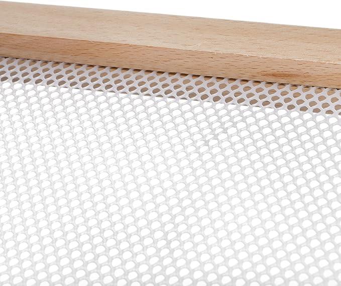 Cedilis Set of 2 Stackable Wood Pasta Herb Drying Rack, Food Dryer Stand with Net for Drying Seeds, Herb, Bud