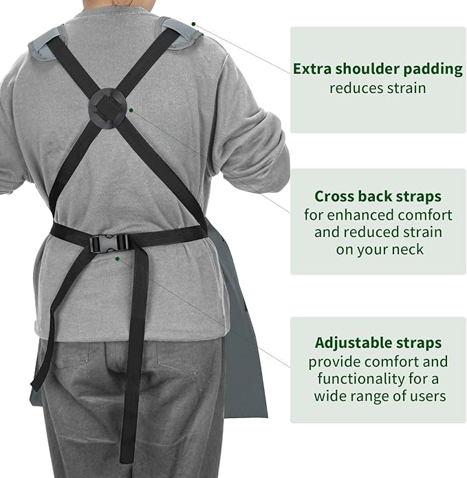 Garden Harvest Apron, Gardening Apron with Bottom Release Pocket for Women and Men, Gardening Gift for Gardeners