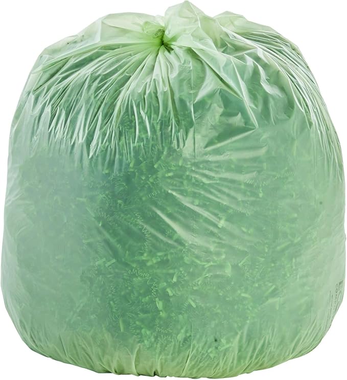 Stout by Envision Ecosafe-6400 Bags, 13 Gal, 0.85 Mil, 24" X 30", Green, 45/box
