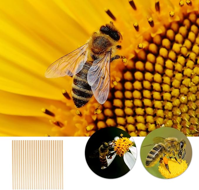 VANZACK 400 Pcs Natural Wheat Straw Bee Nesting Tubes for Mason Bees - Lightweight Refillable Bee Tubes for Garden Pollination and Habitat Support