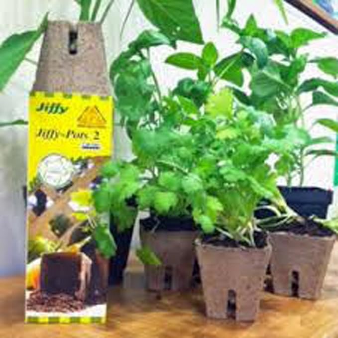 Jiffy Pot, Single Square, 3.0" X 3.0", 50 Pack, POTS, 50 Cells, Biodegradable