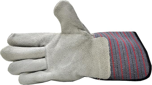 G & F Products 5025L-5 Premium Suede Leather Work Gloves with Extra Long Rubberized Safety Cuff, 5 Pair Pack
