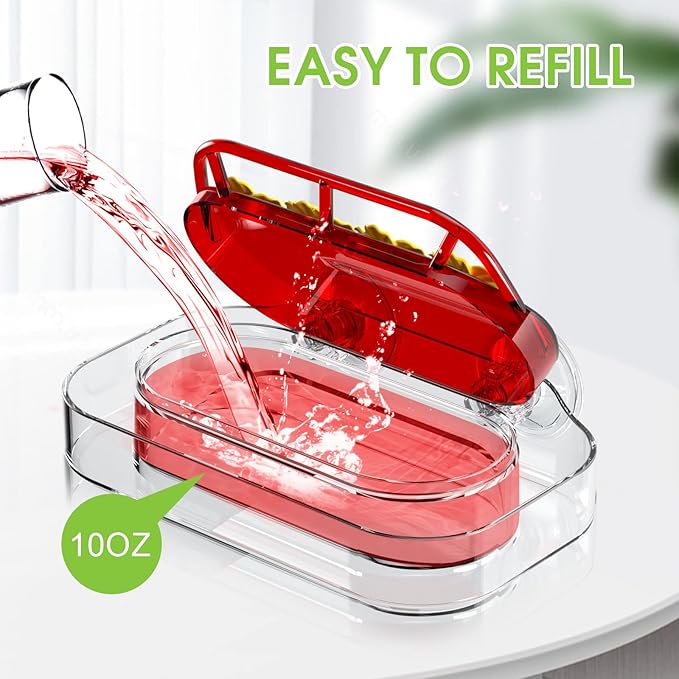 Redboat Window Hummingbird Feeder,Strong Suction Cup Hummingbird Feeder with 4 Feeding Ports,Easy to Clean and Refill Plastic Humming Bird Feeder,Gifts,1 Pack,10oz