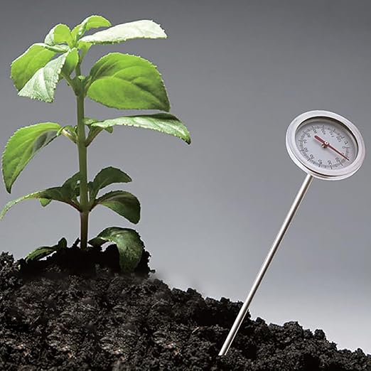 Gardening Soil Thermometer – Compost Temperature Gauge, Stainless Steel Probe, Long Lasting Accurate Measuring Tool | Long Thermometer for Garden Soil, Compost Bin, Greenhouse, Outdoor Plant Care