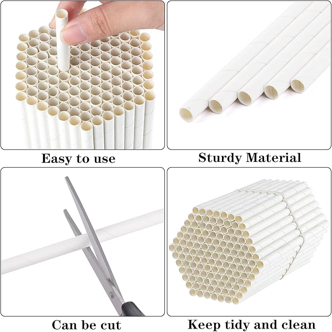 URATOT 120 Pieces Mason Bee Paper Inserts 6 Inches Beekeeper Cardboard Replacement Inserts Mason Bee Nesting Tubes Refills Inserts for Mason Bee Houses and Supplies, Outdoor and Garden