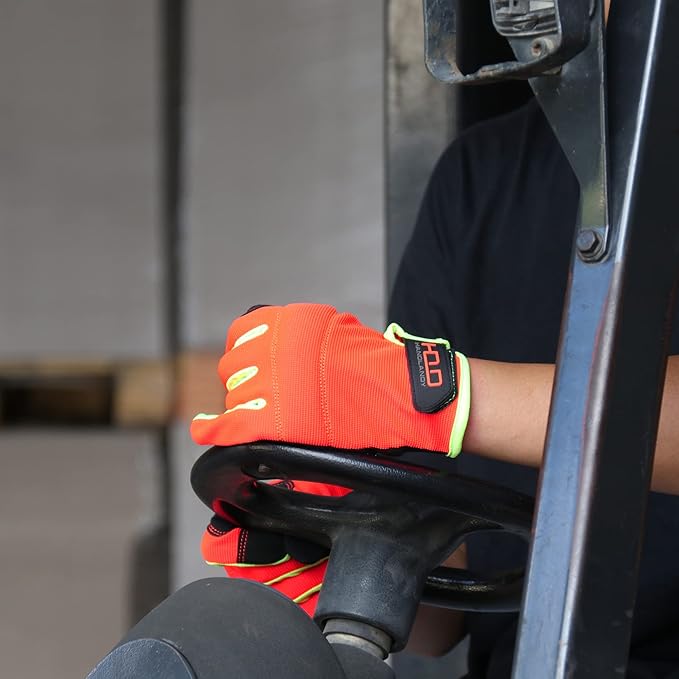 HANDLANDY Work Gloves for Men & Women, Utility Mechanic Working Gloves Touch Screen, Flexible Gardening Gloves for Yard