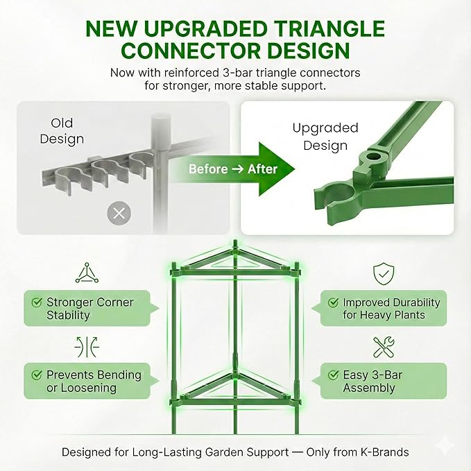 Tomato Cage - Large Trellis Stakes and Plant Support Structures for Vegetables and Climbing Plants - Tall Tomato Cages for Garden, Pots, Raised Garden Bed Outdoor Supplies (1 Pack - Up to 48")