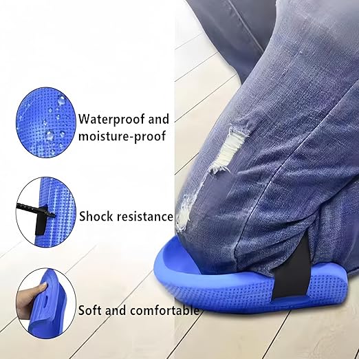 men's and women's gardening knee pads - lightweight waterproof foam knee pads and easy to install, with adjustable hook and loop strap (green)