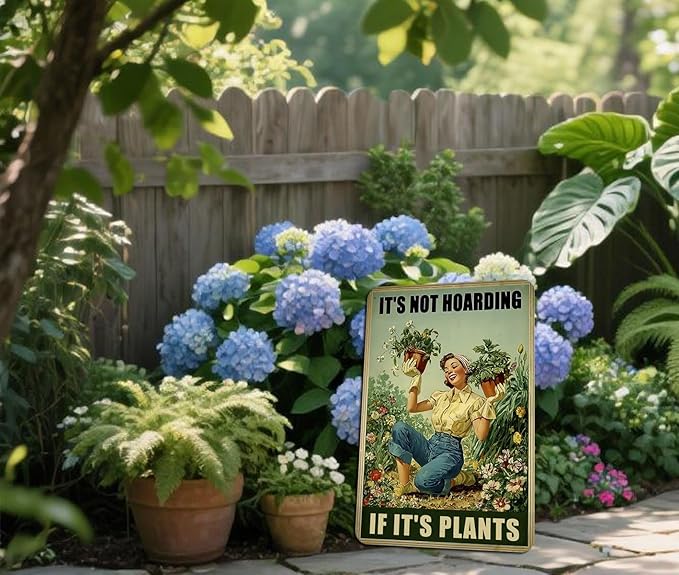Plant Lovers Gifts Home Garden Decor Cool Gardening Accessories For Women Indoor Outdoor Metal Signs 8x12 Inch