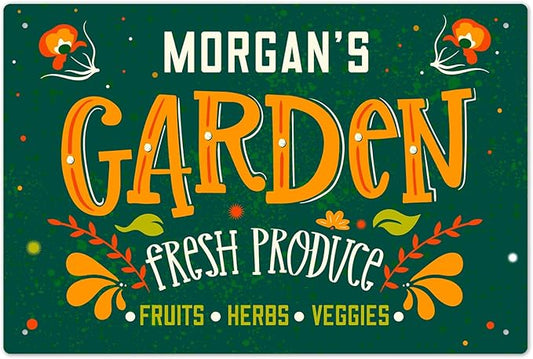Custom Garden Signs, Personalized Sign for Garden, Ideal for Mom, Mother Or Sign, 12x18 Inches, Rust Free .063 Aluminum, Fade Resistant, Made in USA by Sigo Signs