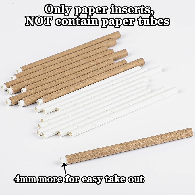 URATOT 120 Pieces Mason Bee Paper Inserts 6 Inches Beekeeper Cardboard Replacement Inserts Mason Bee Nesting Tubes Refills Inserts for Mason Bee Houses and Supplies, Outdoor and Garden