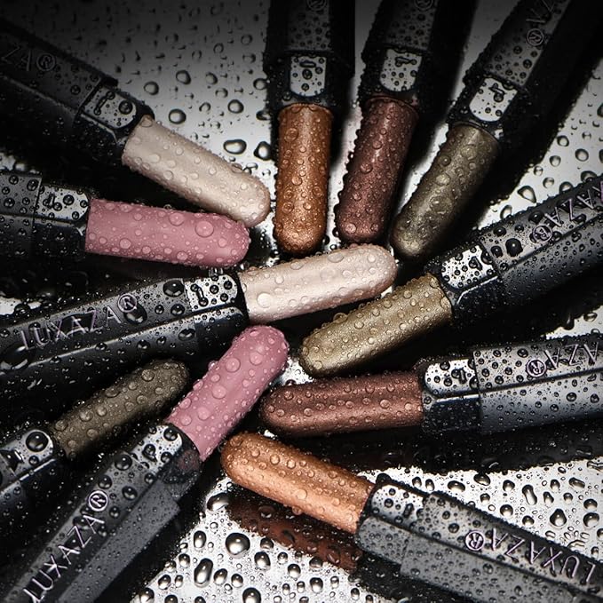 Neutral Eyeshadow Stick Makeup 6PCS Set, Metallic Shimmer Matte Cream Eye Shadow Eyeliner Brightener Pencil Crayon - BROWN NEUTRAL