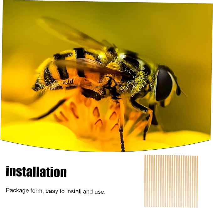 VANZACK 100pcs Straw Bee Nesting Tubes Natural Replacement for Beekeeping Supplies Easy to Install Garden