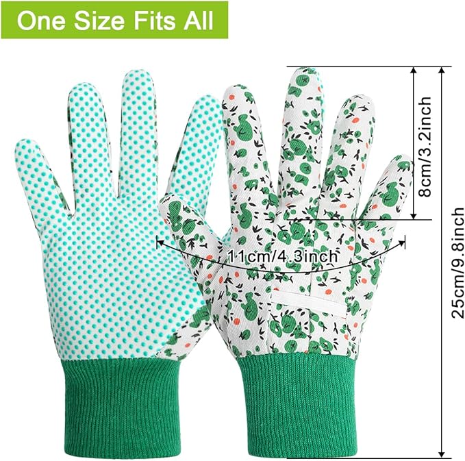 Ainiv Floral Gardening Gloves for Women/Ladies, Non-Slip Garden Work Gloves,Breathable Yard Work Glove Light Working Gloves