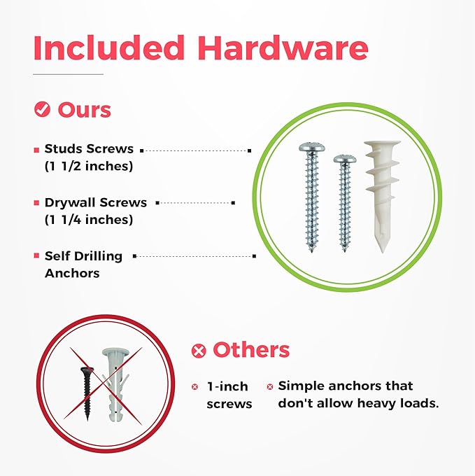 TIDYME Garage Tool Organizer Wall Mount | 48-Inch Garage Wall Organizer & Folding Chair Rack | Heavy-Duty Tool Hanger System | 9-Piece Kit with 3 Steel Rails & 6 Adjustable Hooks | 300 lbs Capacity