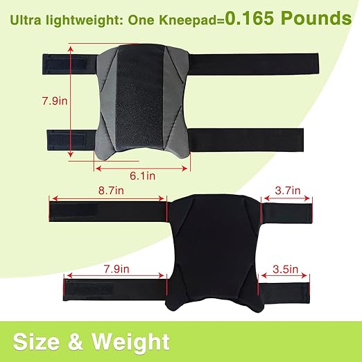 5 Pack Garden Knee Pads for Men Women, Lightweight Waterproof KneePads for Gardening, Anti Slip Leather Foam Padding Kneeling Pads for Flooring and Carpet Cleaning, House work, Gardening Maintain, Knee Protector,Gray