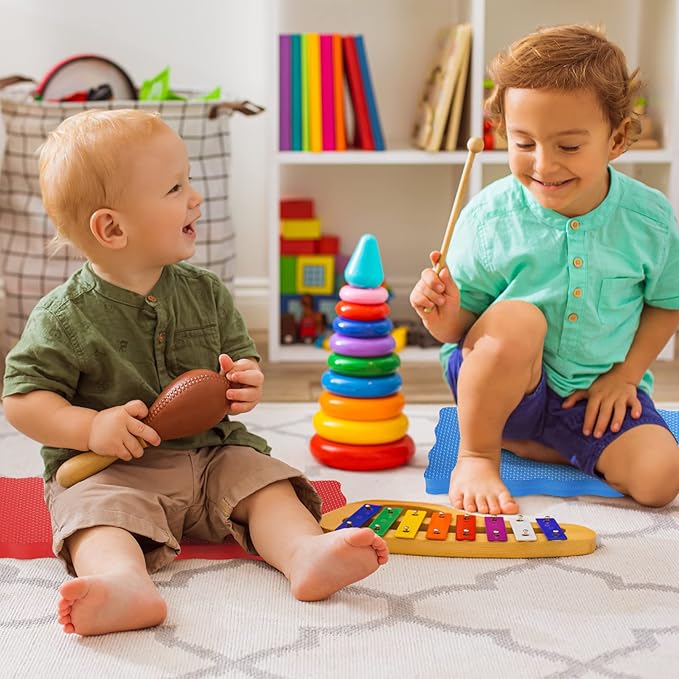 Woanger 6 Pcs Garden Kneeling Mat Foam Knee Mat Gardening Waterproof Knee Cushion for Baby Bath Seat Floor Yoga Exercise Seating Praying Work Classroom, 15.7 x 7 x 0.8 Inch (Multicolor)