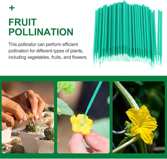 Vegetable Pollinator Tool Hand Pollination Pen for Garden Fruit Succulent Plants Manual Pollination Stick for Efficient Crop