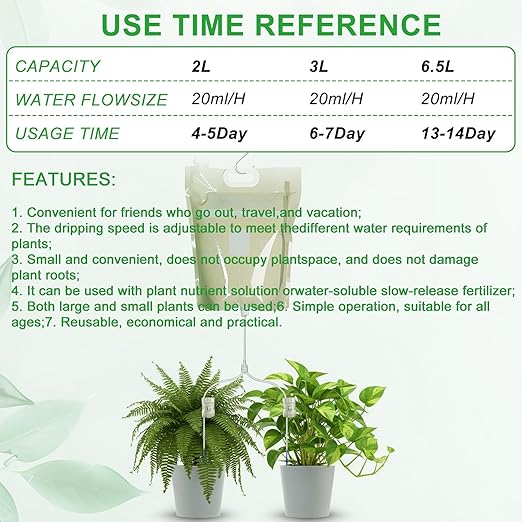 6.5L Automatic Plant Waterer, Dual Water Tube Design, Smart Timer Indoor Plant Watering System, Self-Watering System for Indoor Plants, Auto Watering for Plants & Garden Irrigation (1)