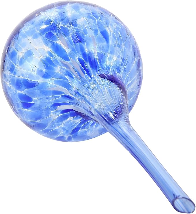 Trenton Gifts 6-Pack Plant Watering Globes - Self Watering Bulbs for Indoor & Outdoor - Hand-Blown & Colorful Aqua Globes - Measures 6" L x 2.5" D, 150ml