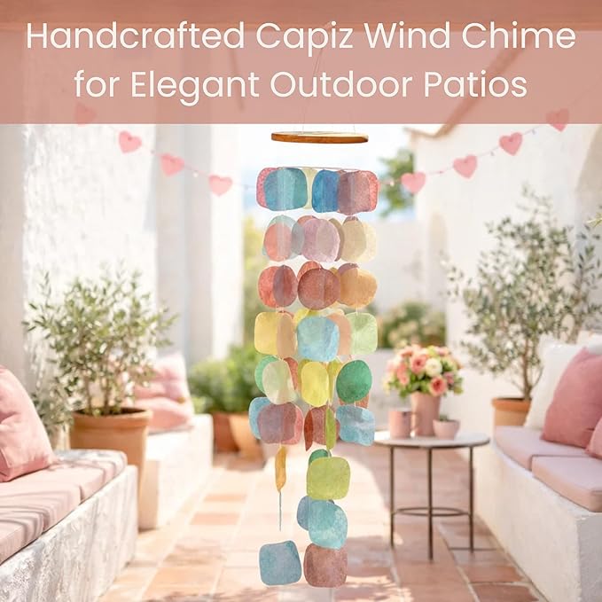 Solange & Frances Garden Decor, Patio Decor, Wind Chimes for Outside,Patio Decorations Outdoor and Front Porch Decor. Unique Gifts for Women, Ideas, Birthday Gifts for Women