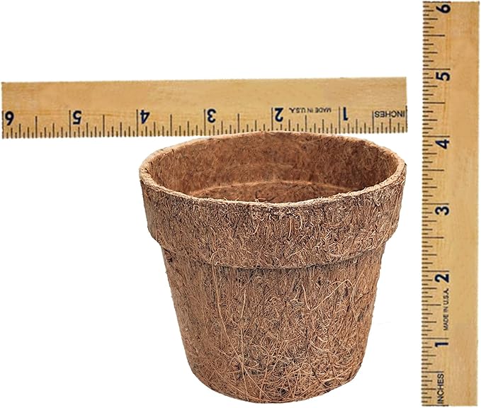 Deepthi 4-Inch Coco Coir Nursery Pots – Pack of 12 Biodegradable Seed Starter Cups – Organic Coir Peat Pots for Seedlings, Herbs, Indoor/Outdoor Gardening – Eco-Friendly Planting Pots