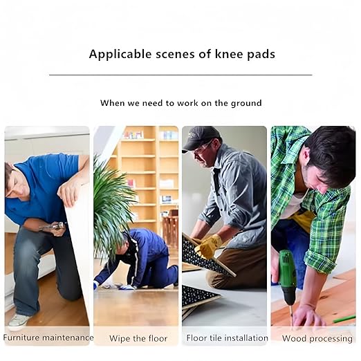 men's and women's gardening knee pads - lightweight waterproof foam knee pads and easy to install, with adjustable hook and loop strap (green)