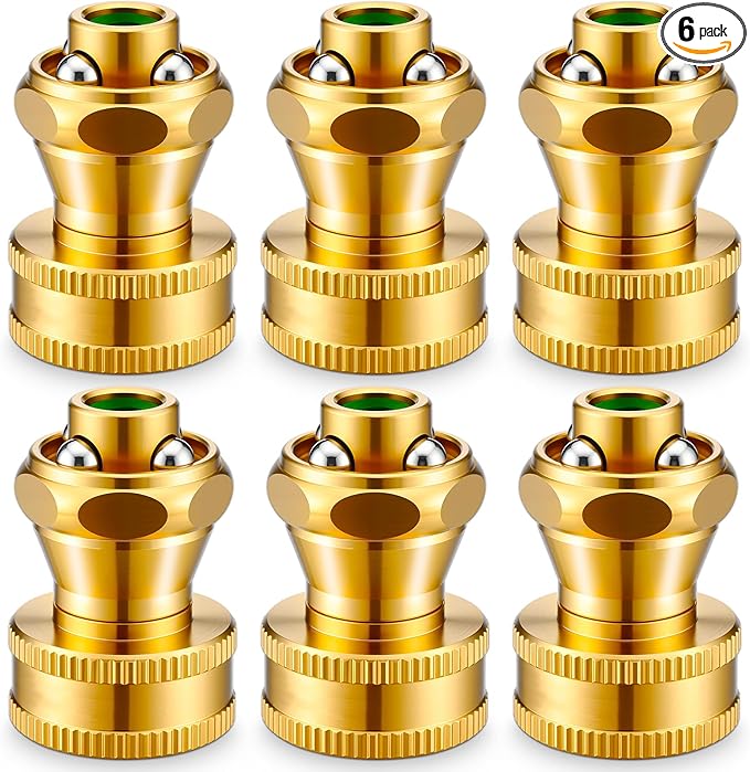 Hotop Big Shot Nozzle Power Brass Hose Nozzle Adjustable Twist Sprayer for Garden (6, 3/4inch)