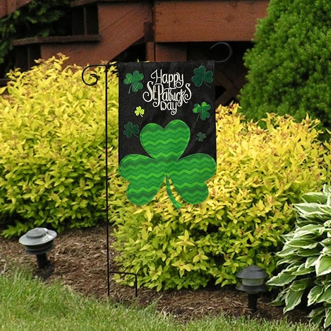 Briarwood Lane Shamrock Burlap Garden Flag