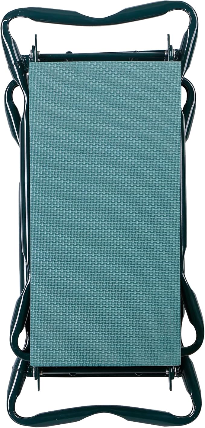 HomGarden Upgraded Folding Garden Kneeler Seat Bench Stool w/Thicken & Widen Soft Kneeling Pad, Portable Heavy Duty Gardener Stool with 2 Large Tool Pouchs for Women Men Seniors