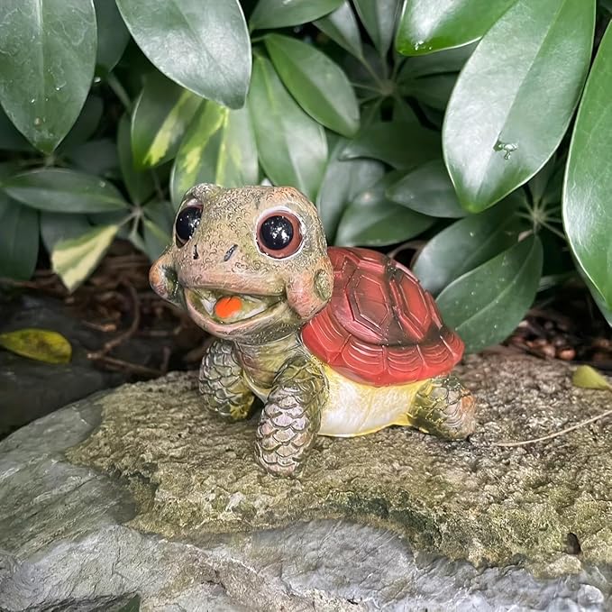 Turtle Outdoor Garden Decor – Outside Garden Statues for Home, Yard, Patio, Backyard, Balcony for Mother’s Day, Birthday for Women, Mom Gifts