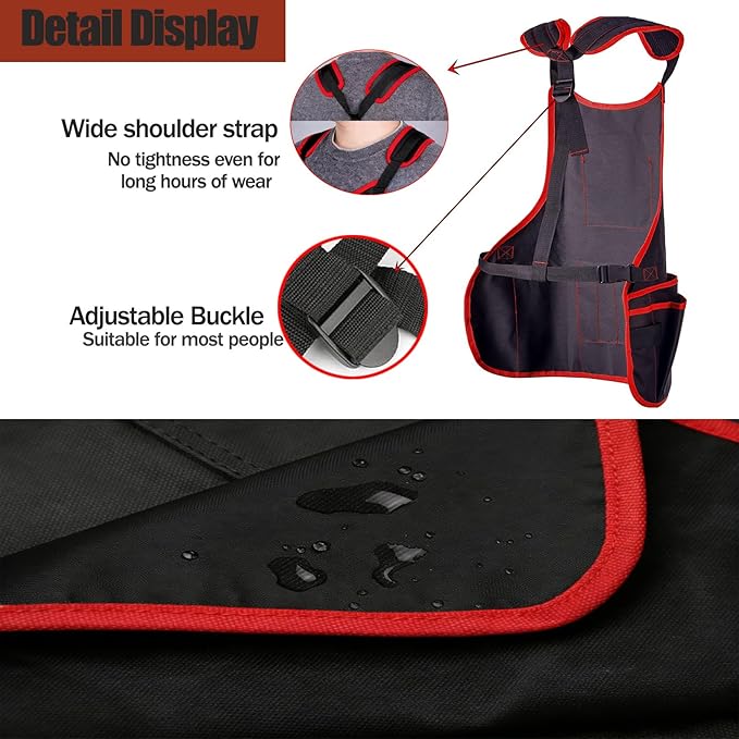 Multi-Pocket Tool Apron for Men Women Perfect for DIY Projects, Garage Repairs & Yard Maintenance Adjustable Blacksmith Carpenters Woodwork Aprons
