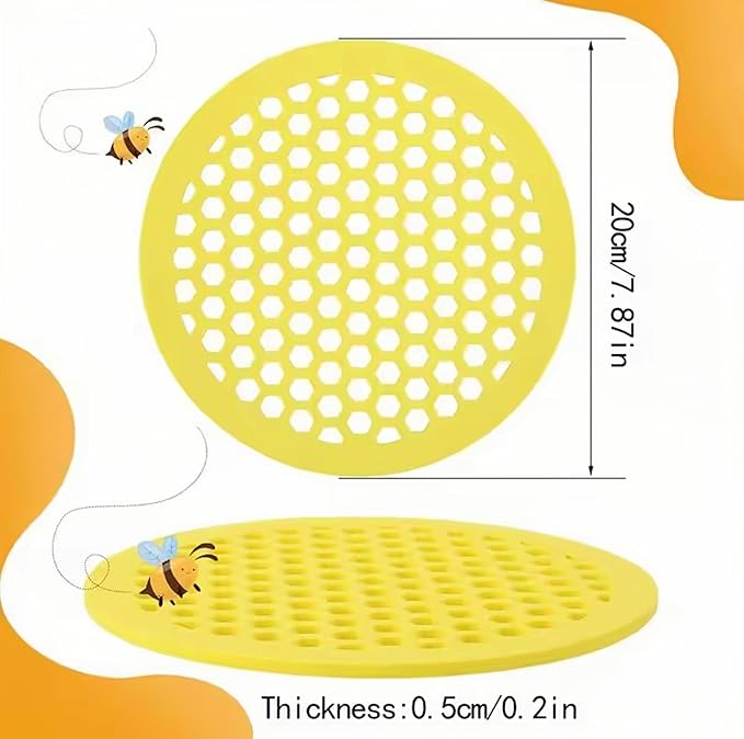 2-Pack Floating Bee Island – 8 Inch Eco-Friendly EVA Foam Bee Watering Station & Butterfly Feeder for Garden, Backyard, and Patio – Safe Drinking Platform for Pollinators