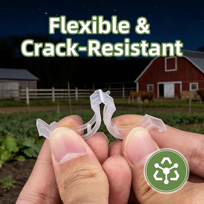 600Pcs Tomato Clips, Plant Clips Plastic Trellis Clips Garden Plant Clips for Tomatoes, Cucumbers, Vines, Reusable Garden Clips to Make Plants Grow Upright, Indoor Outdoor Gardening Supplies