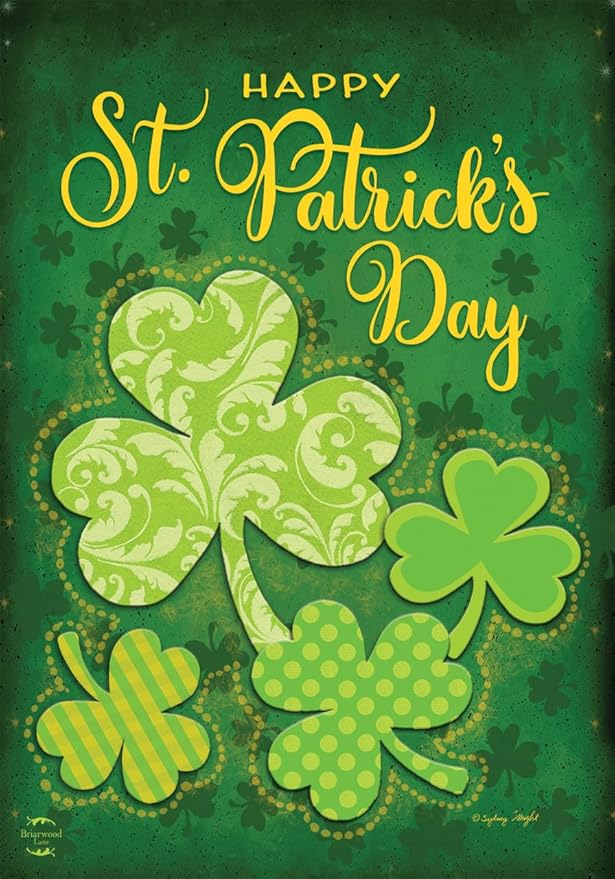 Briarwood Lane Lucky Shamrocks Garden Flag