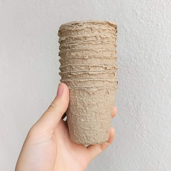 Biodegradable Peat Pots Set (2 Packs of 10 Pots)