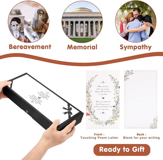 Memorial Wind Chimes for Outside, Sympathy Gift for Loss of Loved One Mom Dad, Ideal for Funeral, Remembrance & Bereavement, Outdoor Use