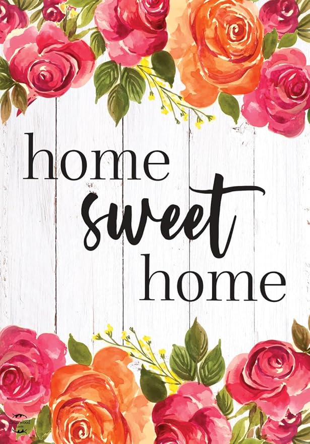 Briarwood Lane Farmhouse Home Sweet Home Spring House flag